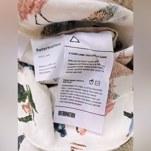 Reformation 100% linen pants safari animal print size 6 - Picture 10 of 12